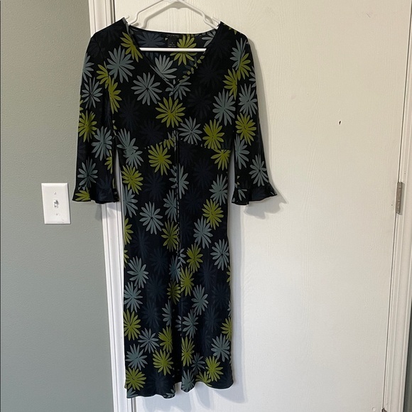 The Limited Dresses & Skirts - The Limited Silk Midi Dress Vtg Y2K Babydoll Bell Sleeve Size 6 Fairy Whimsigoth